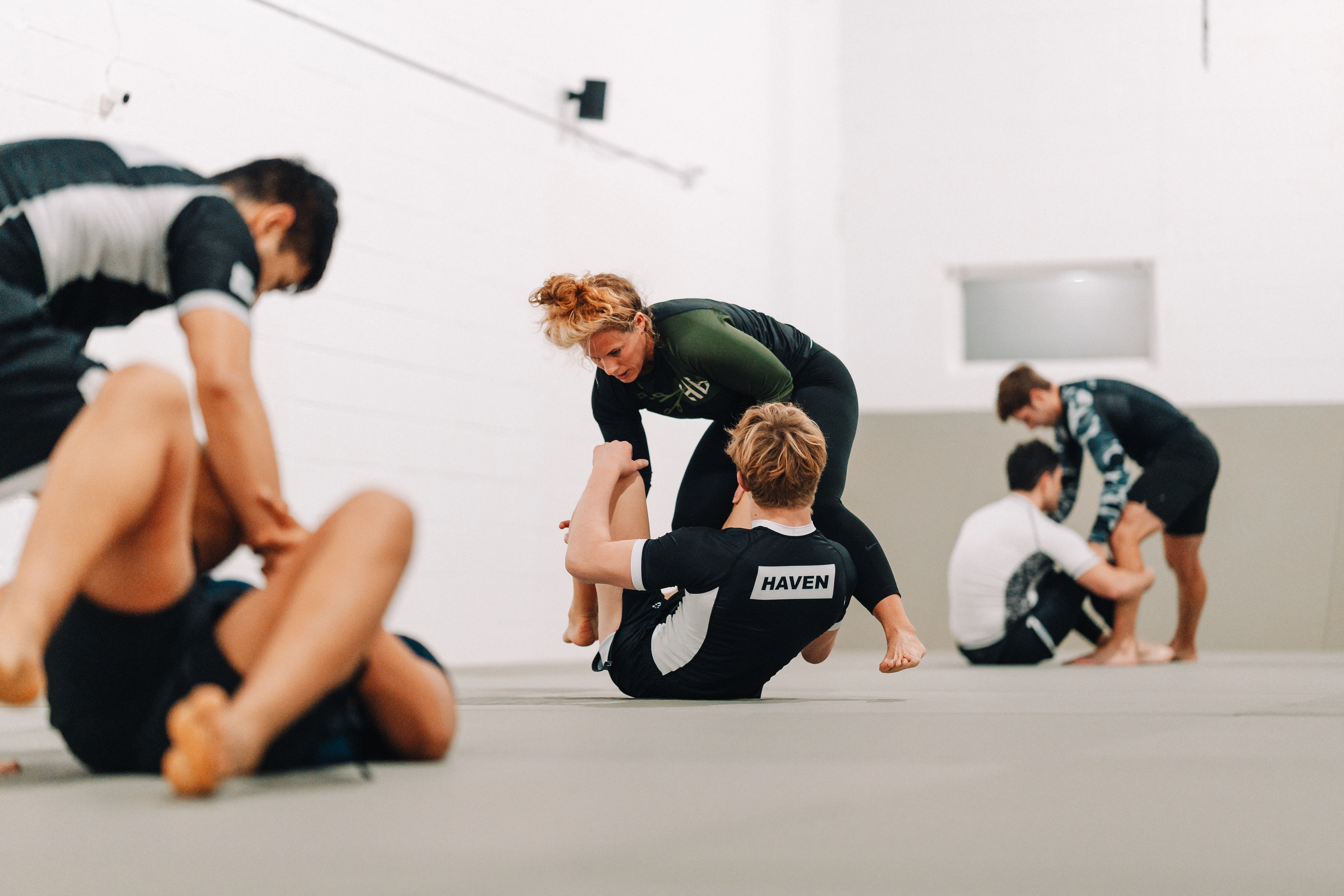 Students training Jiu-Jitsu at Haven Grappling Academy in Fairfax, VA
